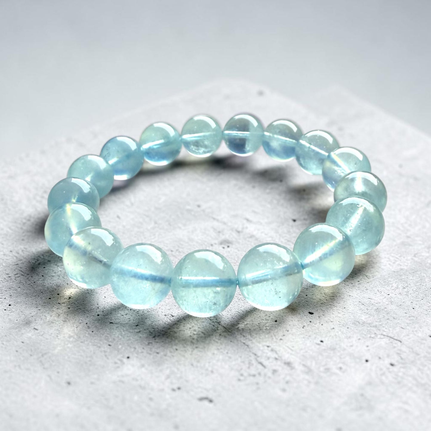 Aquamarine Clear Grade Bracelet 12mm