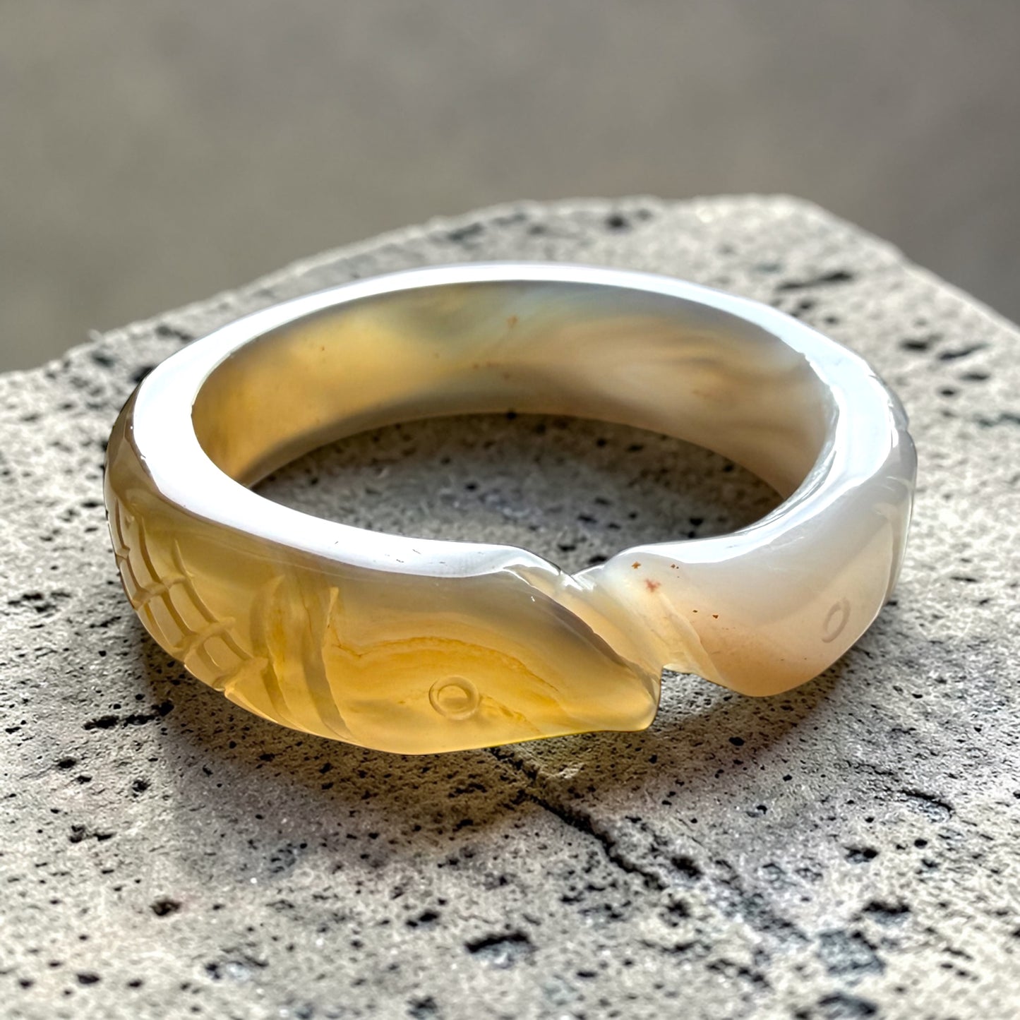 Golden Koi Agate Bangle