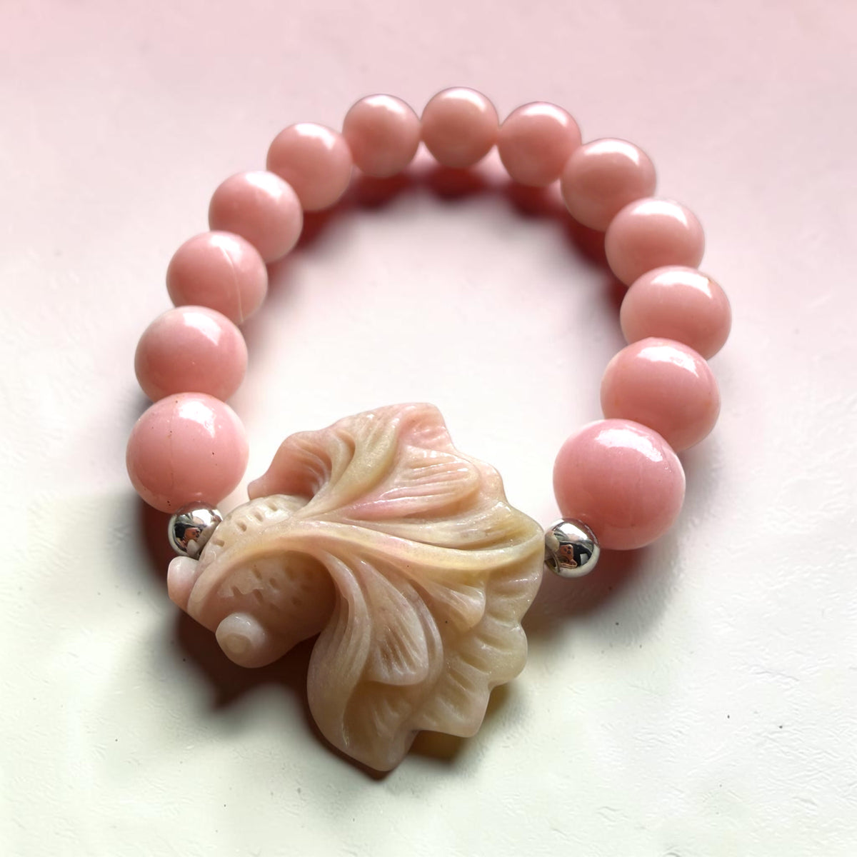 Pink Opal Koi Fish Bracelet