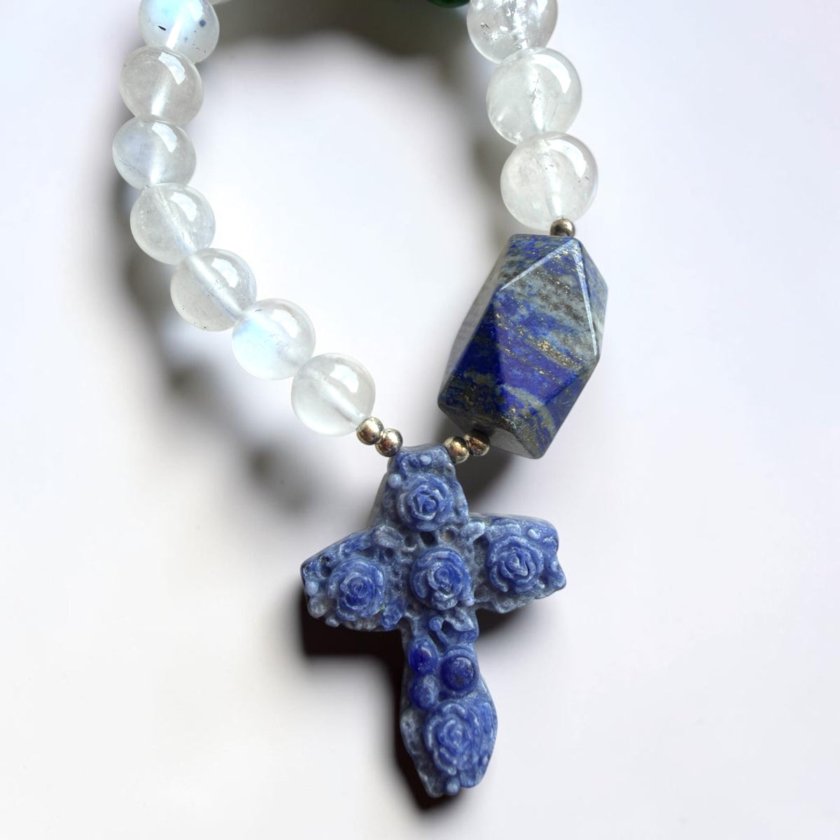 Sodalite Cross Divine Keyrings