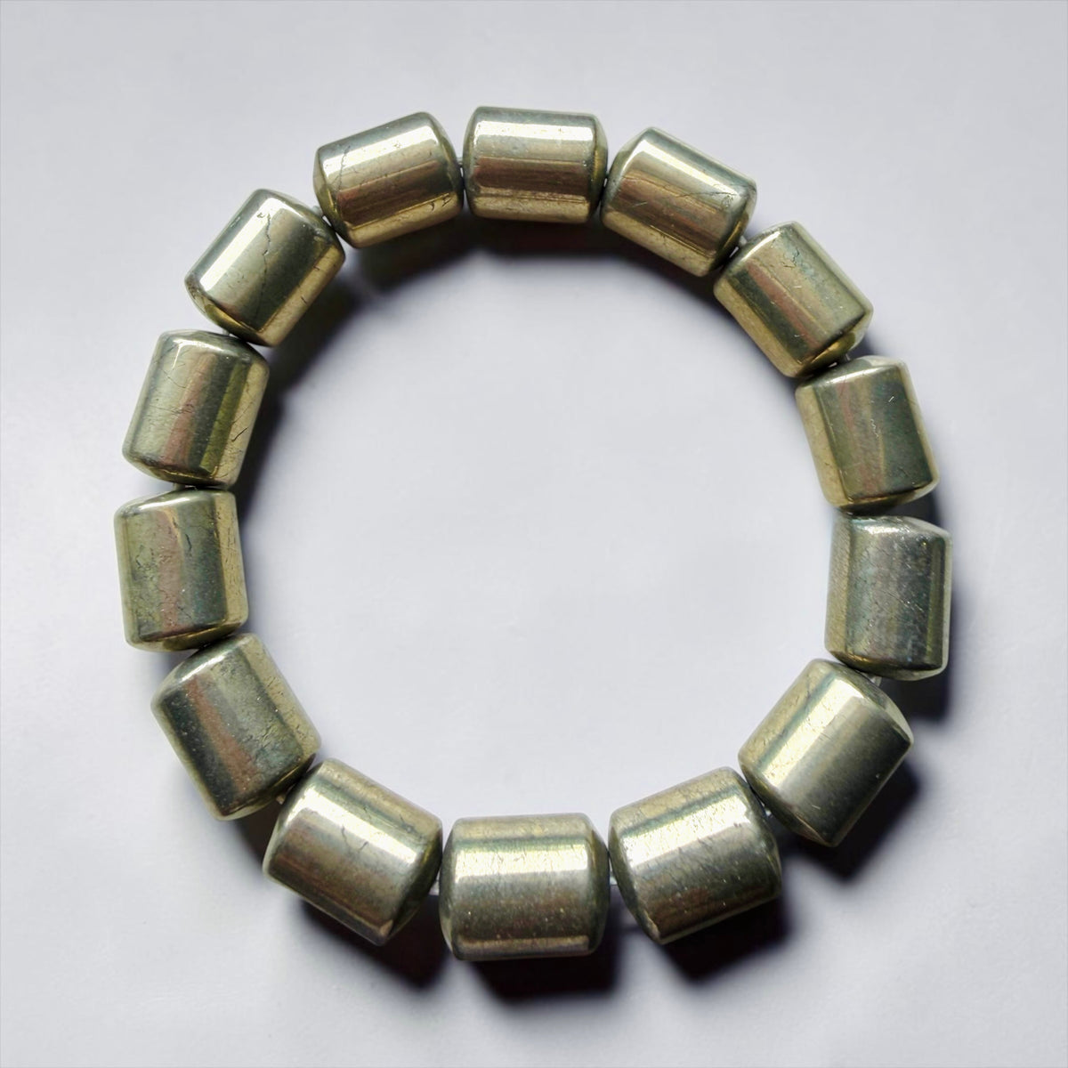 Pyrite Barrel Bangle