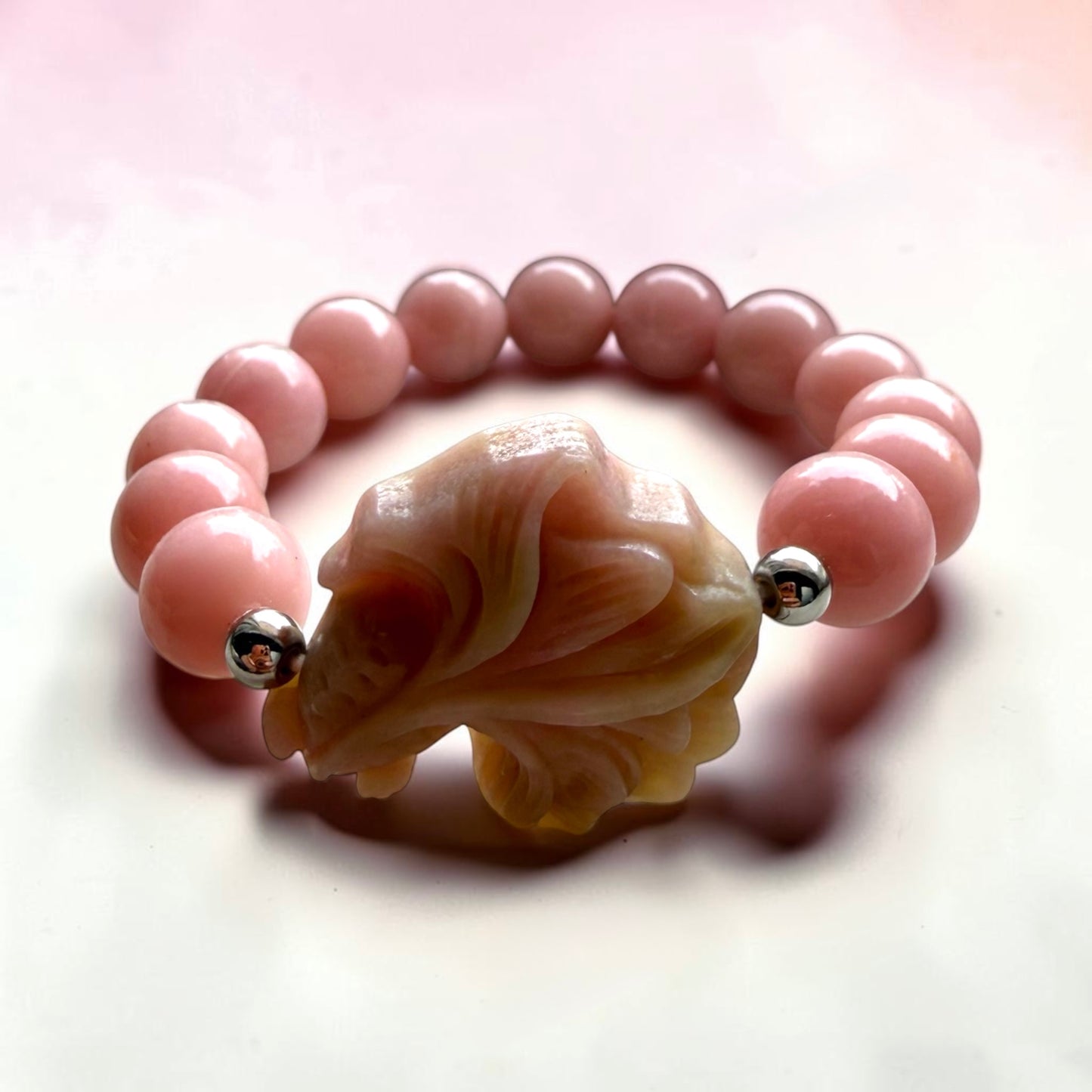 Pink Opal Koi Fish Bracelet