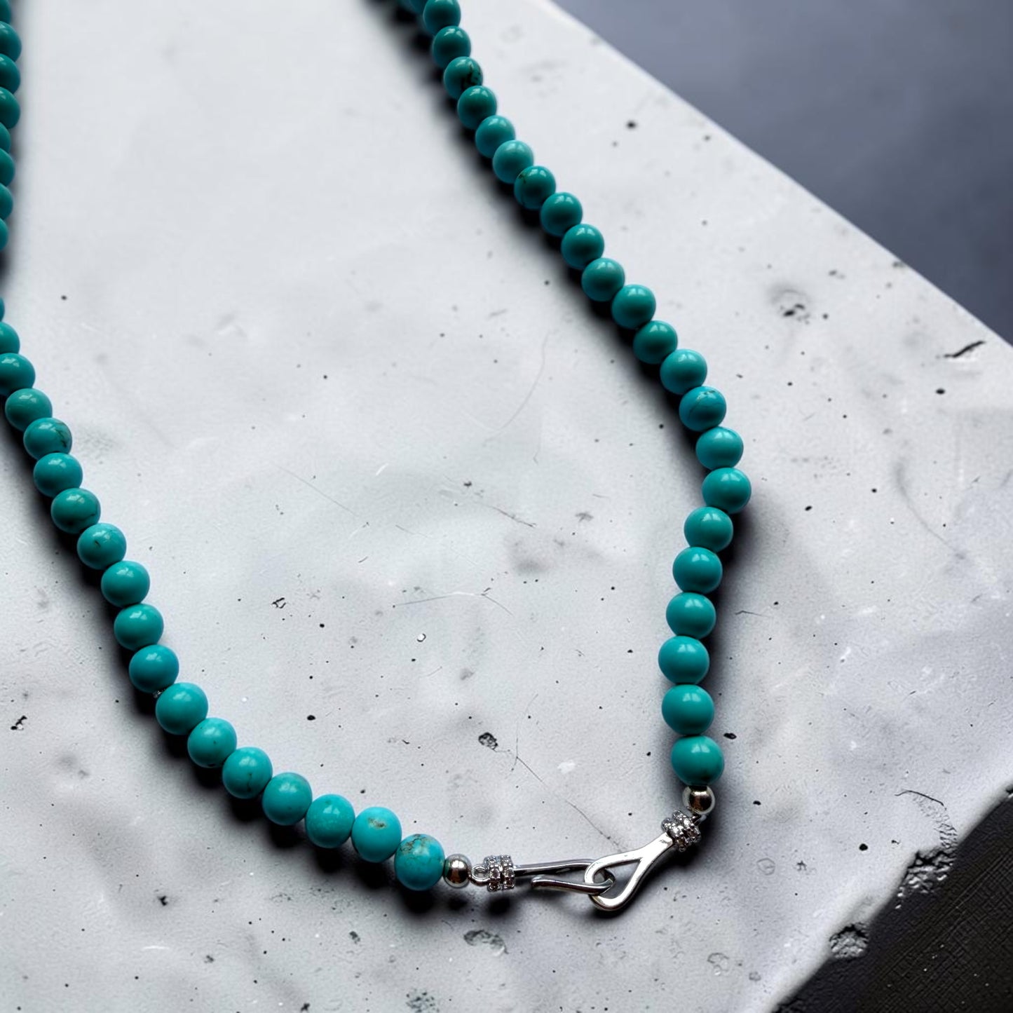 Turquoise Round Bead Necklace