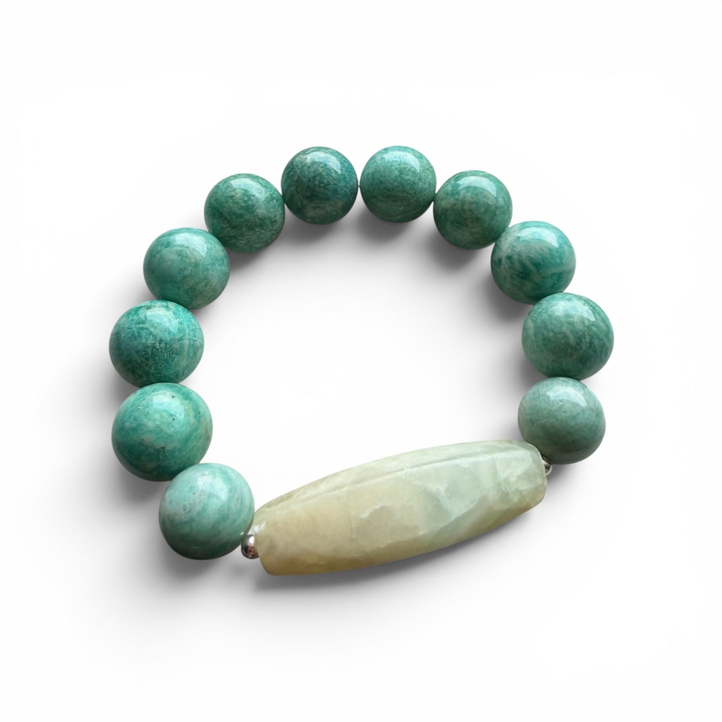 Amazonite Barrel Bracelet