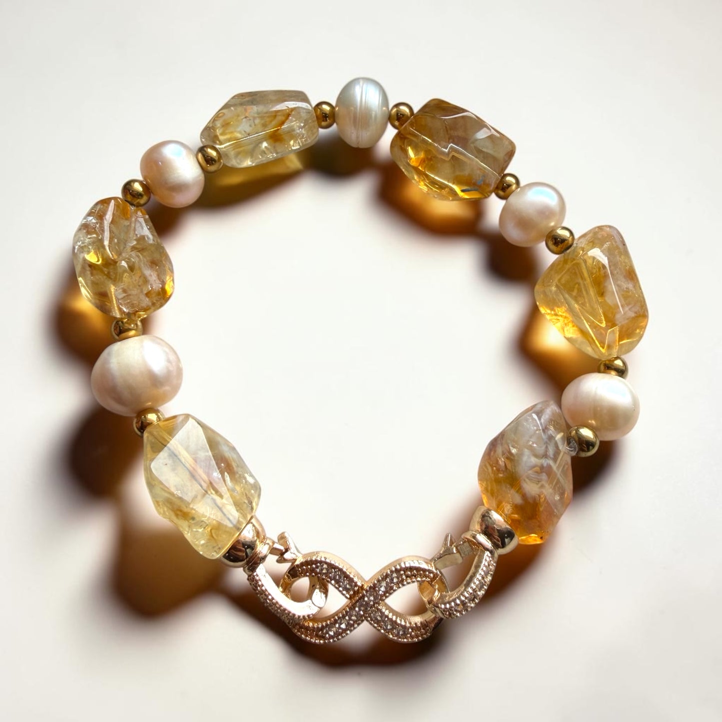 Citrine & Pearl Bracelet