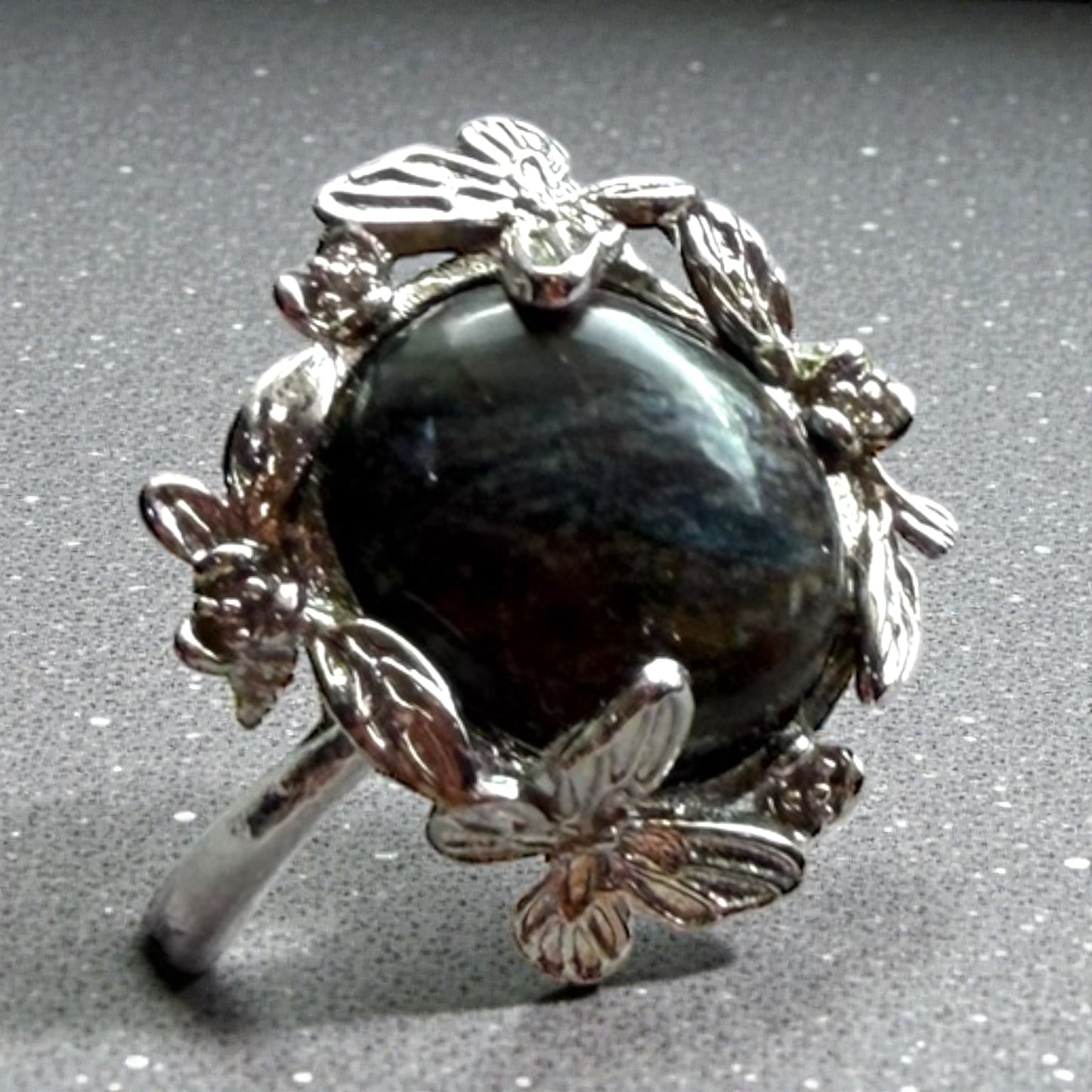 Black Labradorite Ring