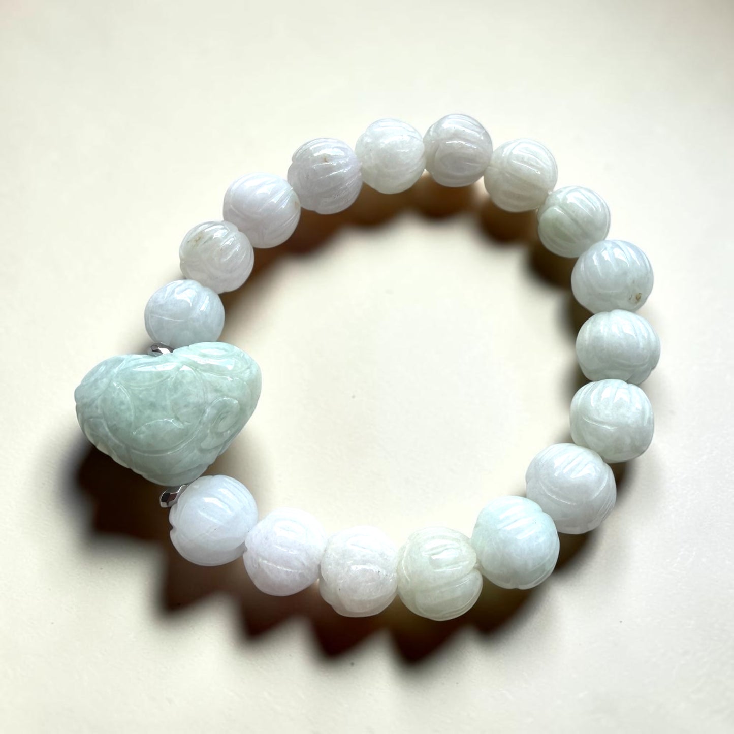 Burmese Jade Double Happiness Bracelet