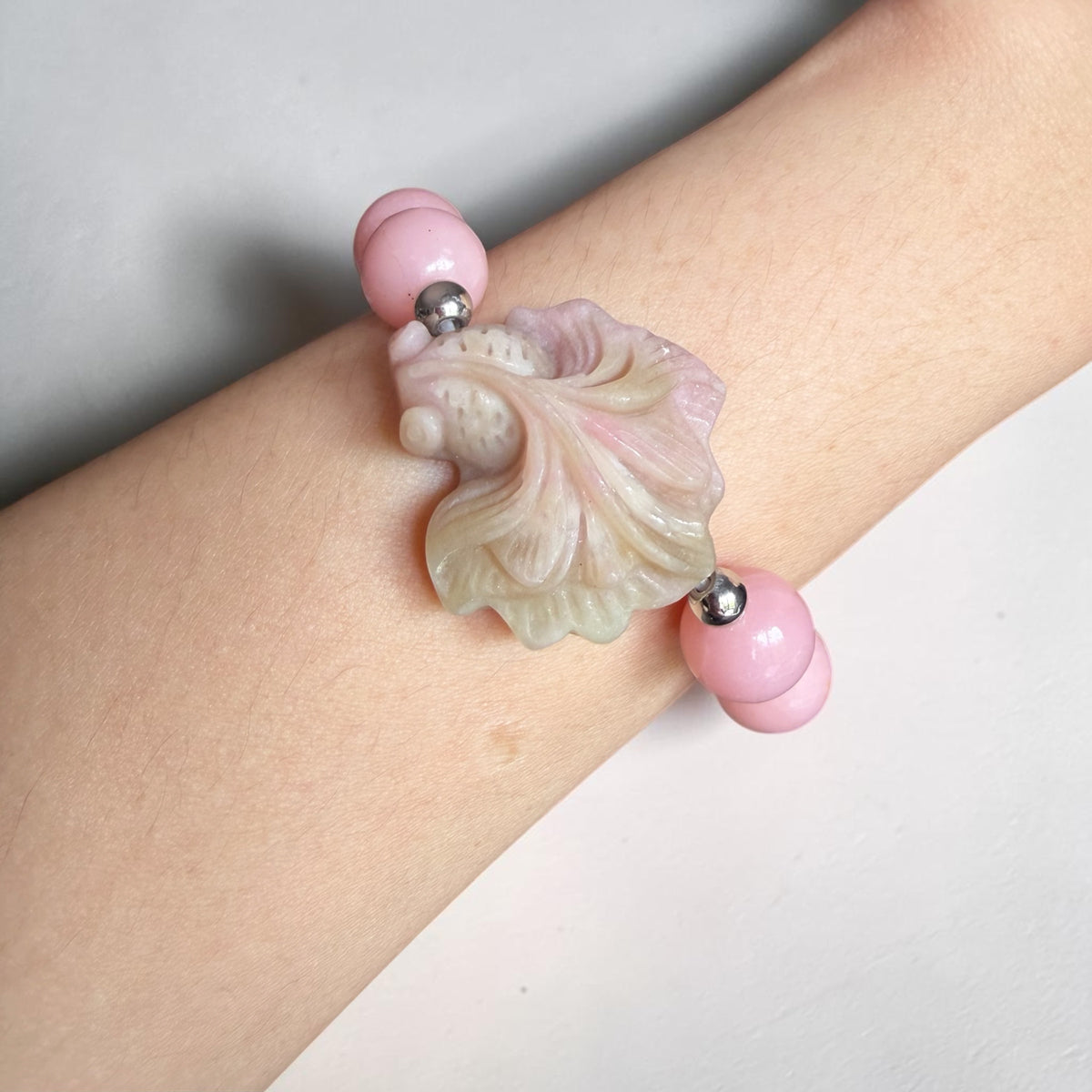Pink Opal Koi Fish Bracelet