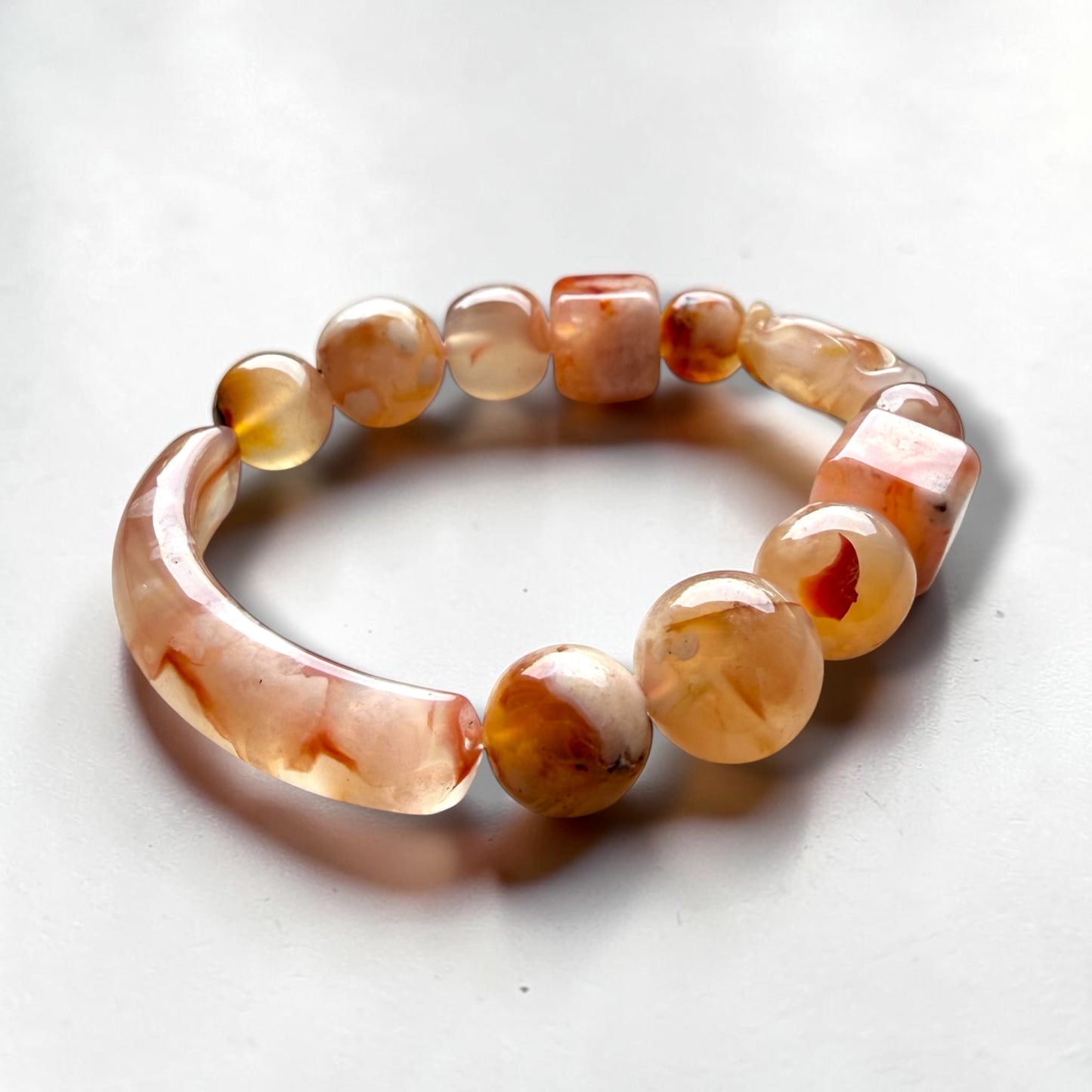 Sakura Agate Half-Bangle