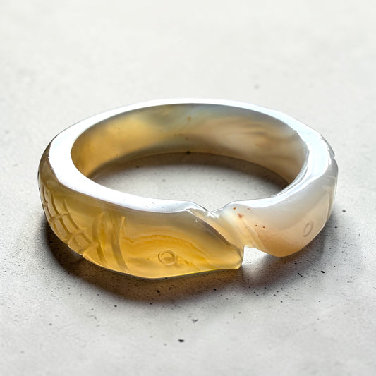 Golden Koi Agate Bangle