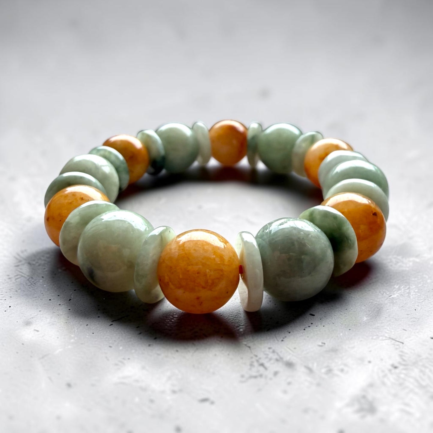 Green & Yellow Jade Abacus Bracelet