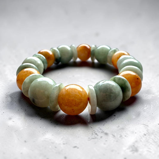 Green & Yellow Jade Abacus Bracelet