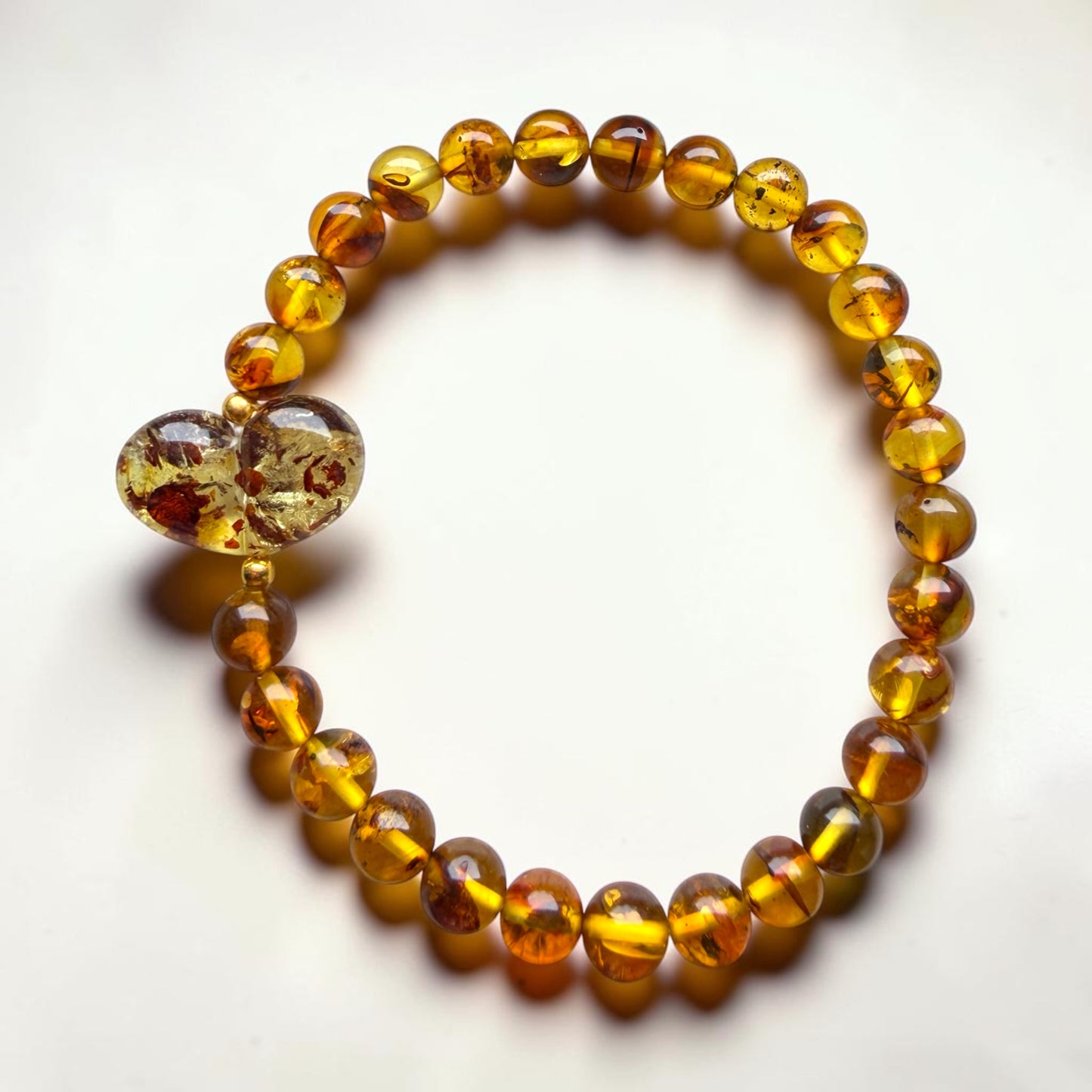 Amber Heart Bracelet