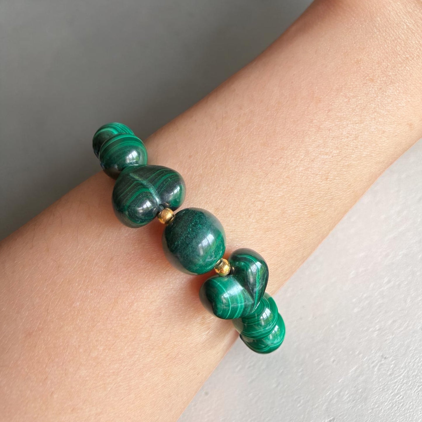 Malachite Heart Bracelet