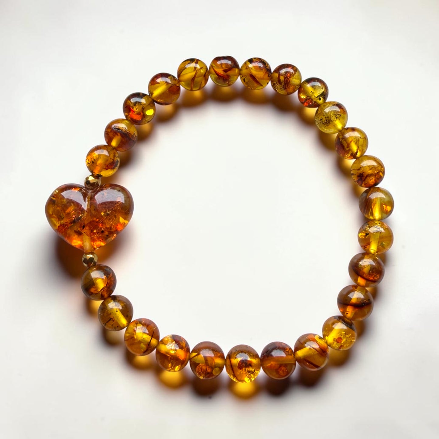 Amber Heart Bracelet