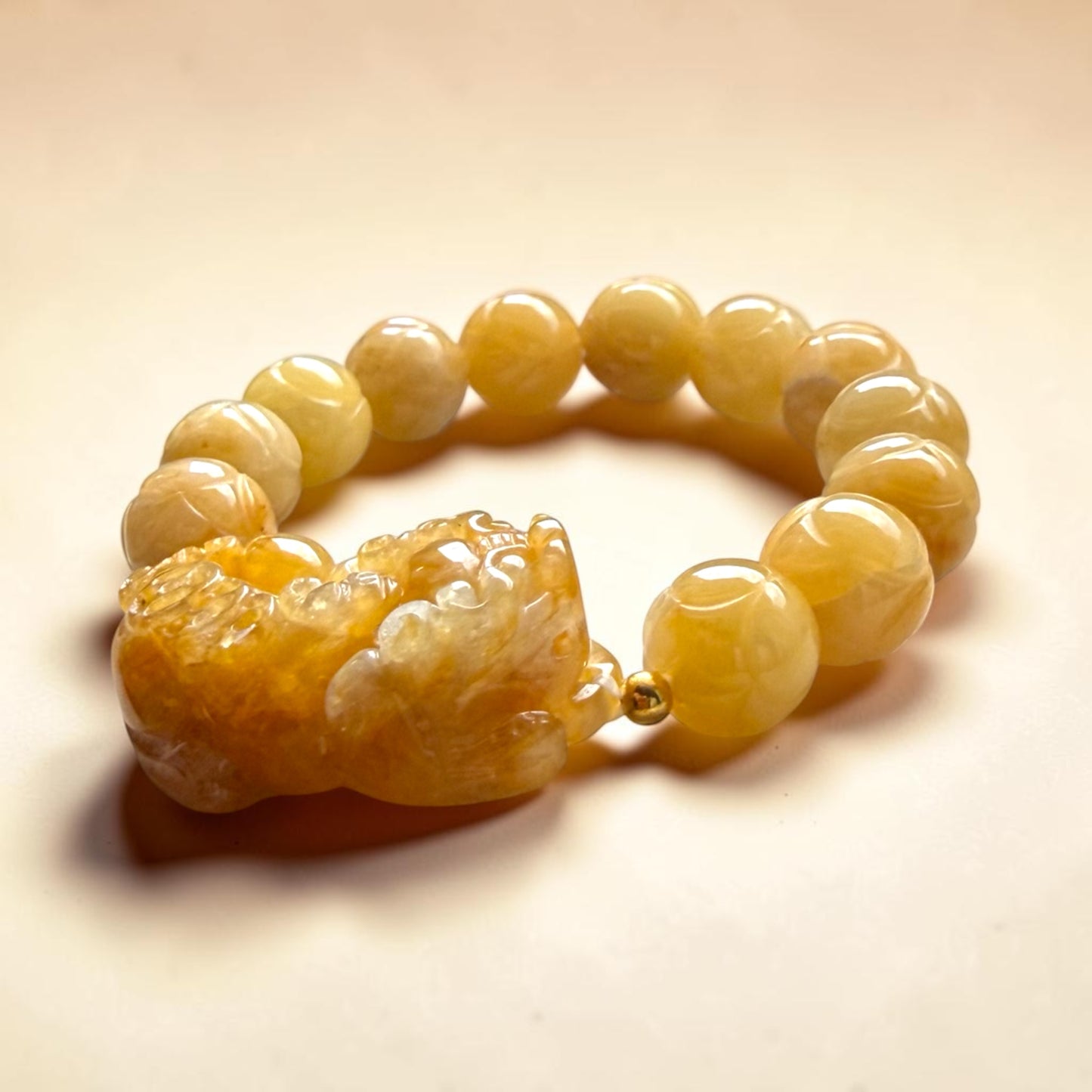 Yellow Jade Pixiu Lucky Turn Bracelet