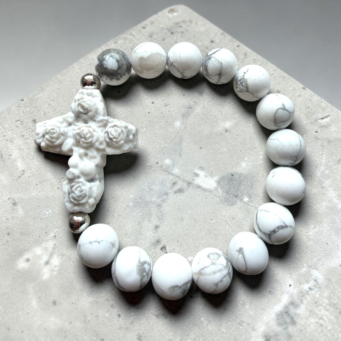 Sacred Cross Gemstone Bracelet
