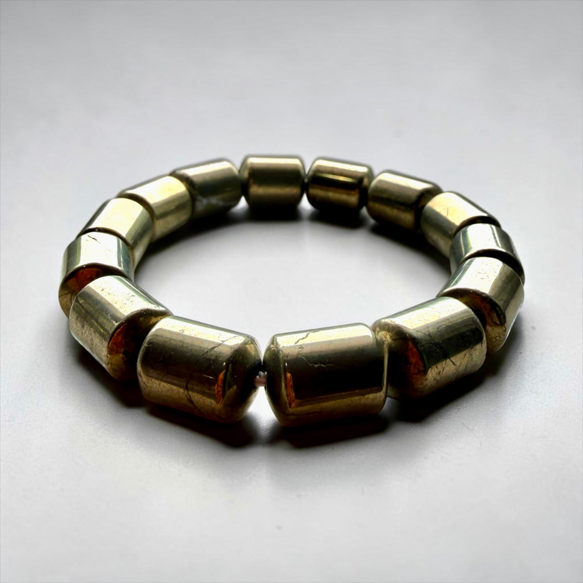 Pyrite Barrel Bangle