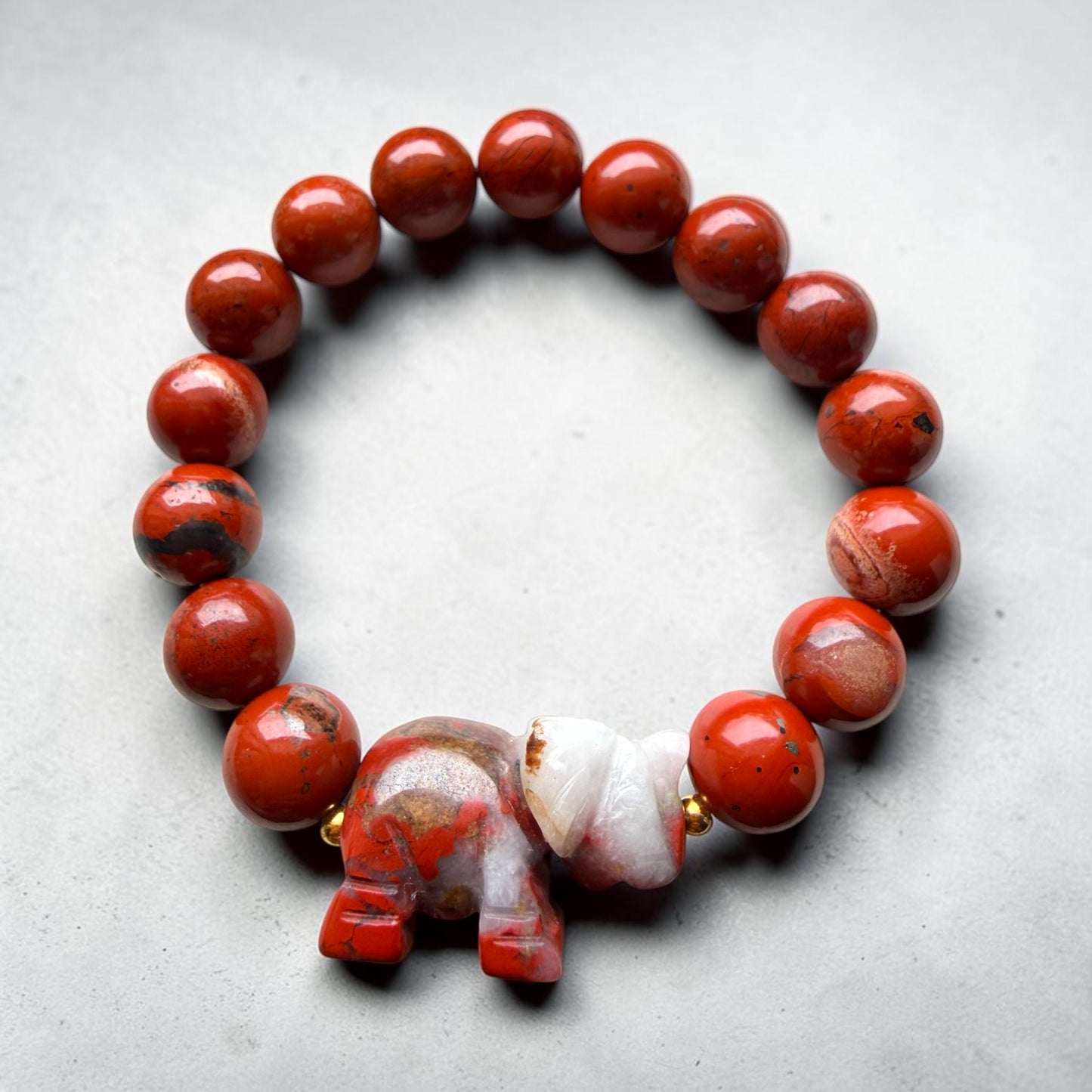 Red Jasper Elephant Bracelet