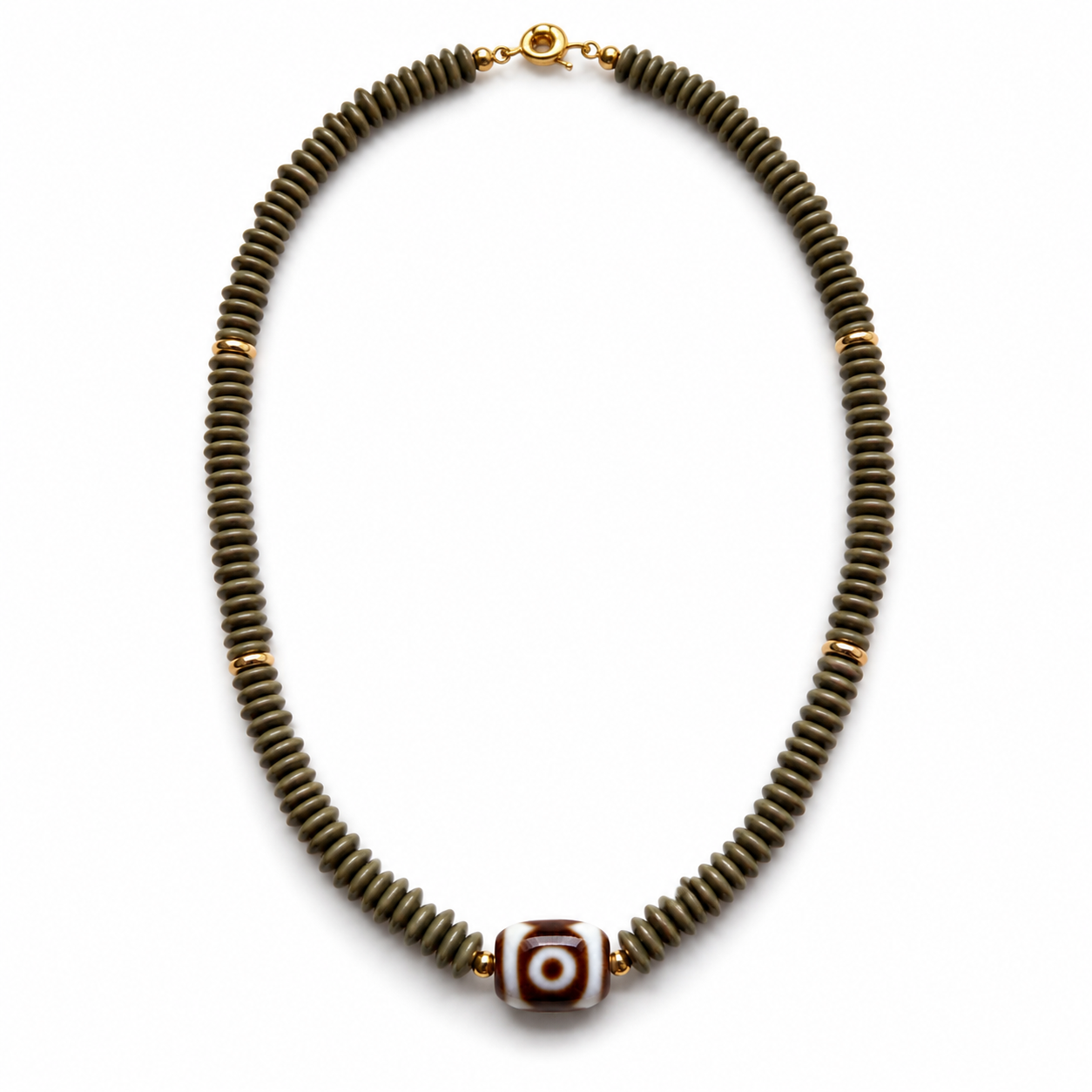 Cat’s Eye Heishi Necklace