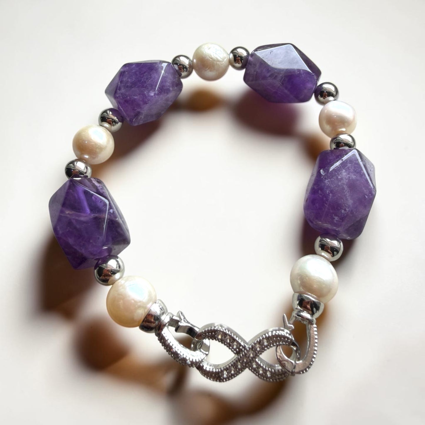 Amethyst & Pearl Bracelet