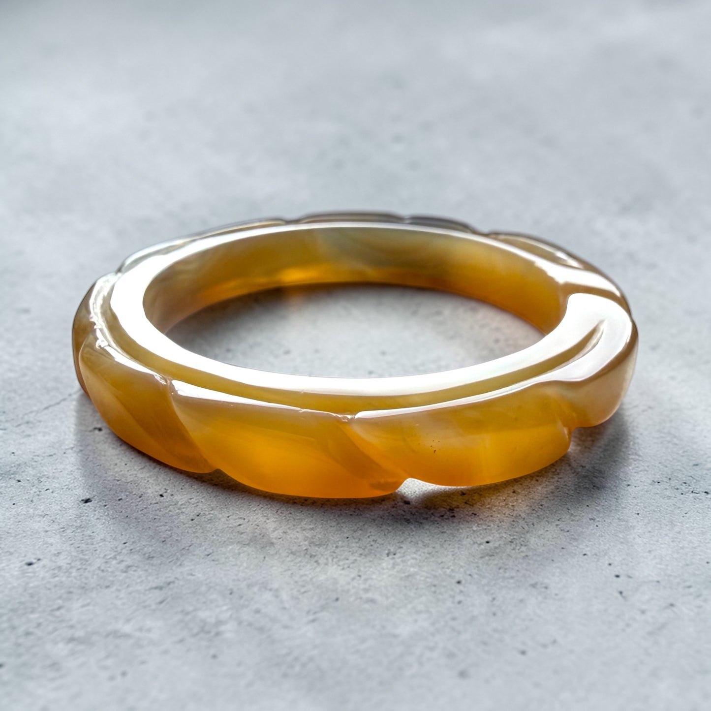 Lunar Glow Agate Bangle