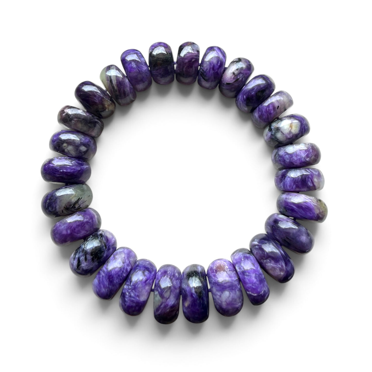 Charoite Abacus Rondelle Bracelet