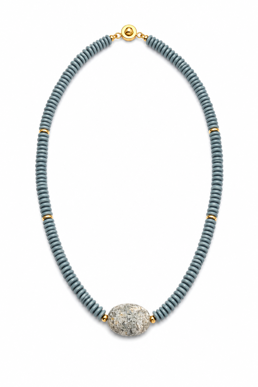 Cat’s Eye Heishi Necklace