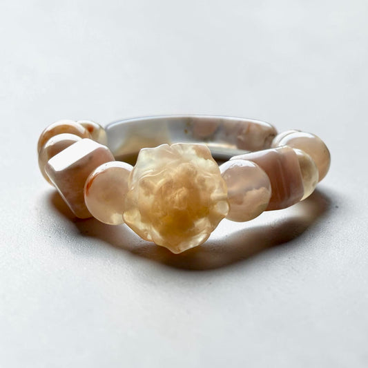Sakura Agate Half-Bangle