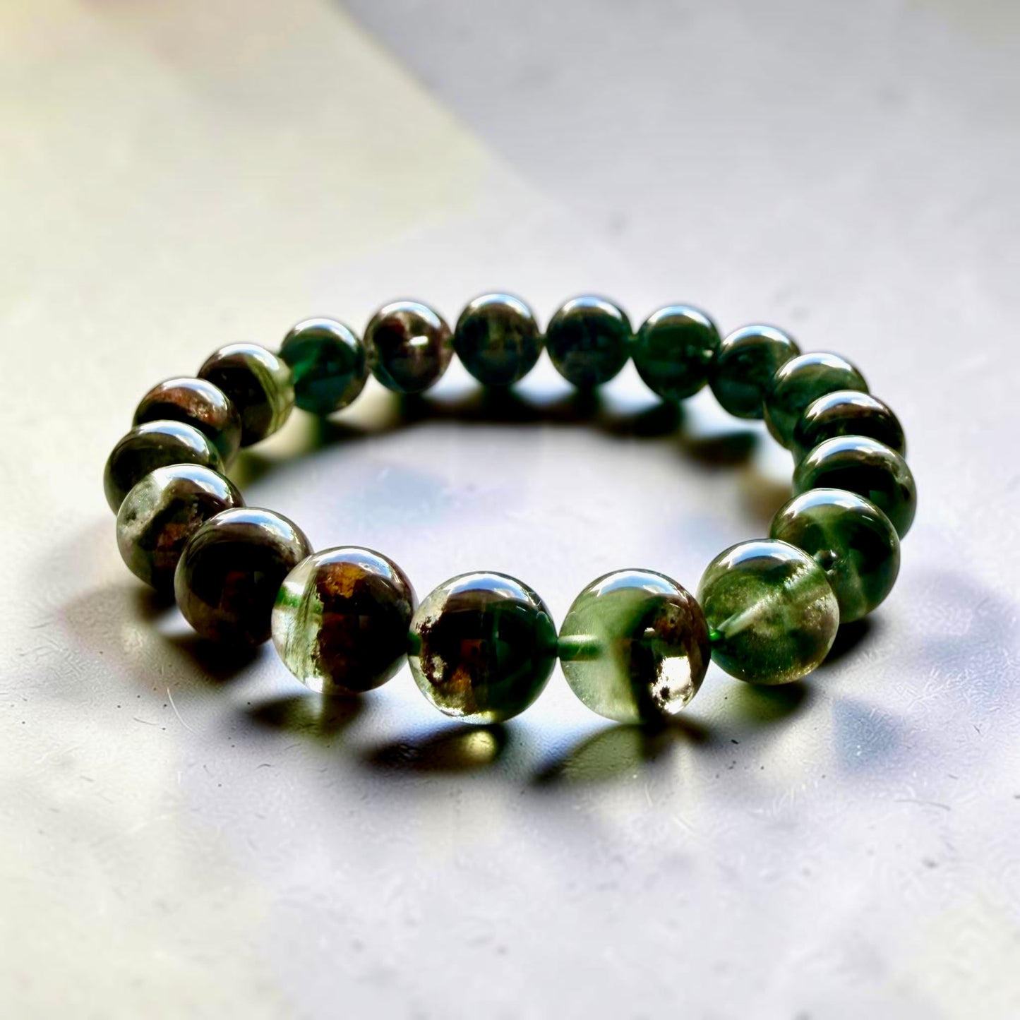 Green Phantom Quartz (High-grade) Bracelet