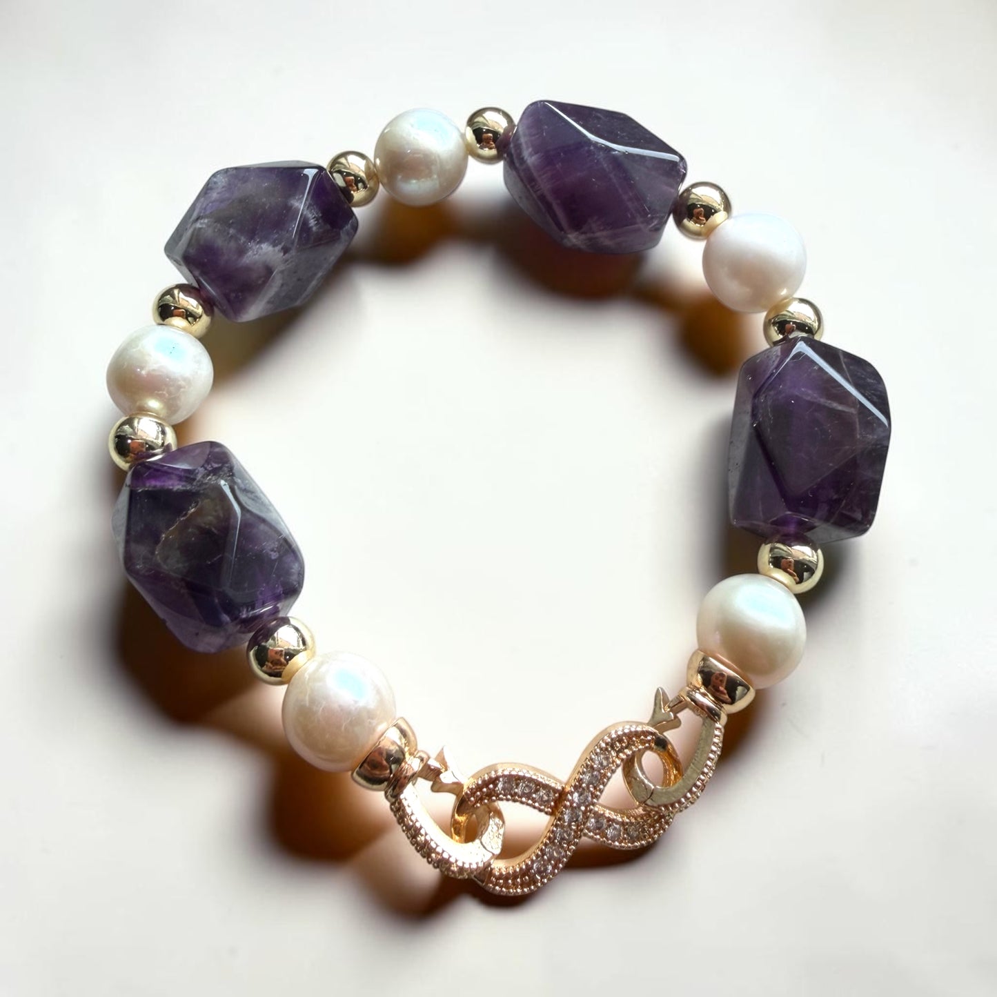 Amethyst & Pearl Bracelet
