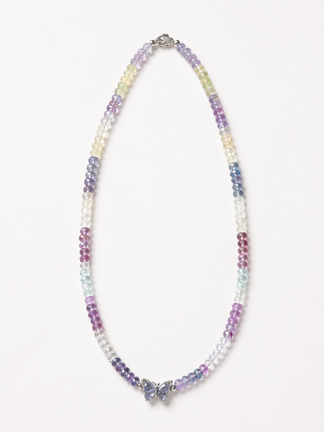 Fluorite Faceted Rondelle Necklace