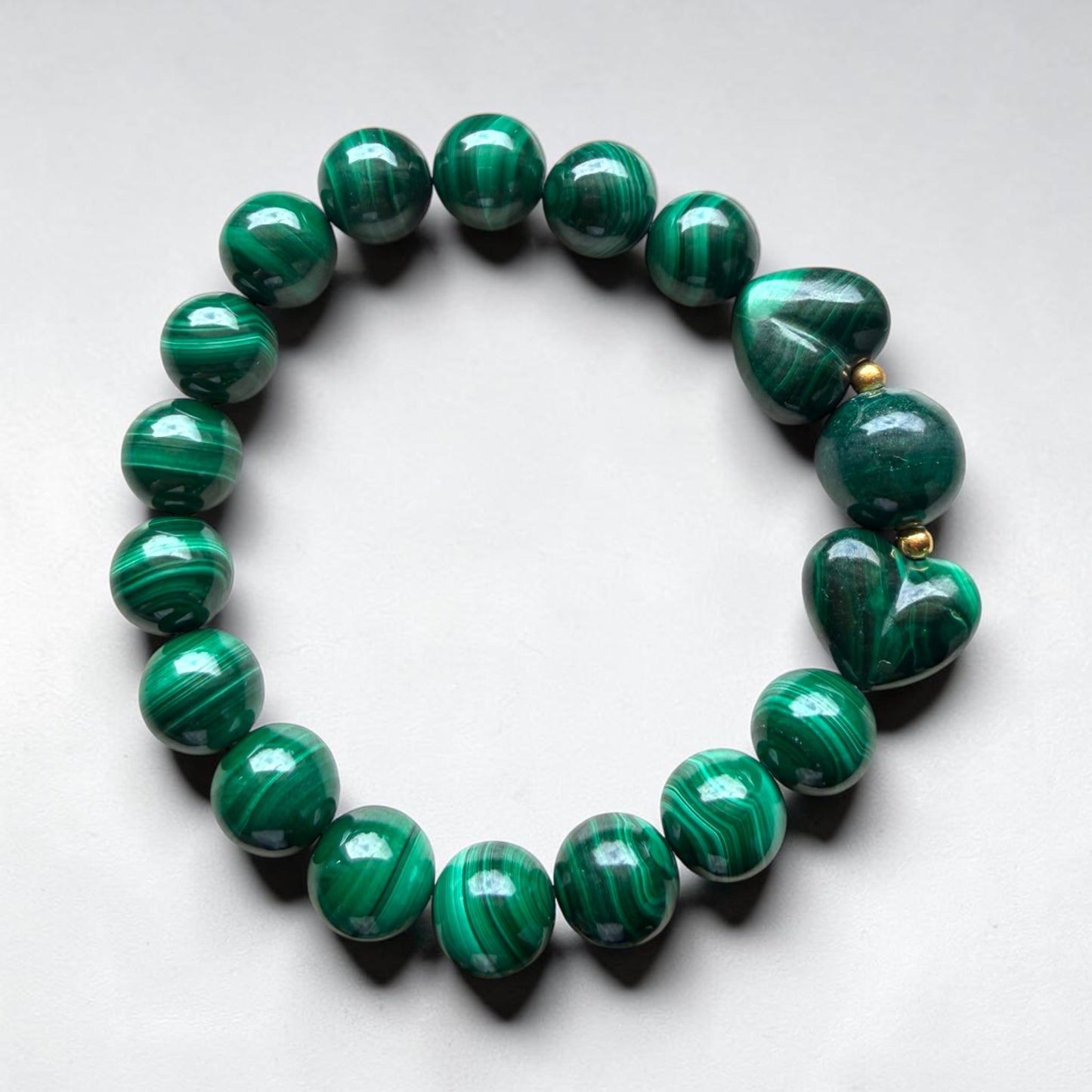 Malachite Heart Bracelet