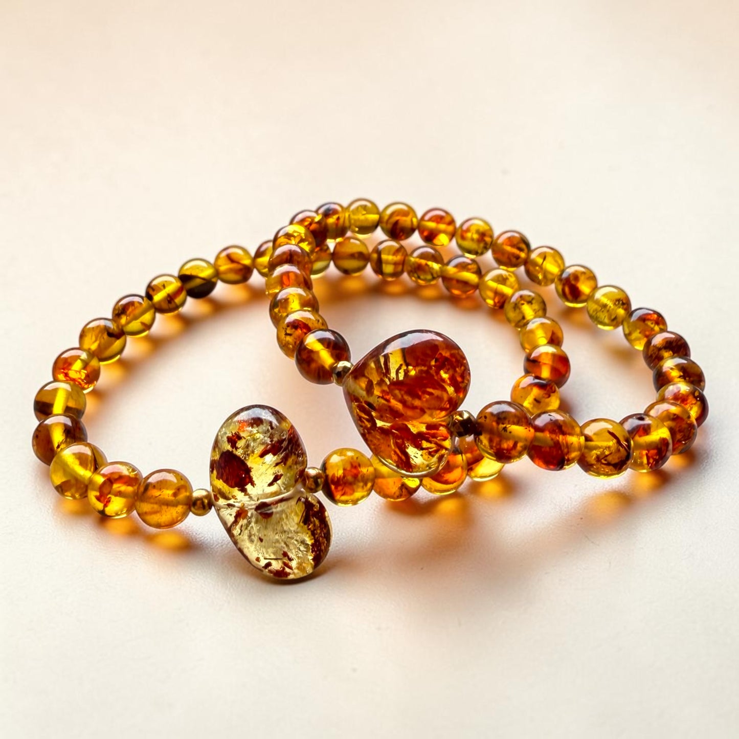 Amber Heart Bracelet