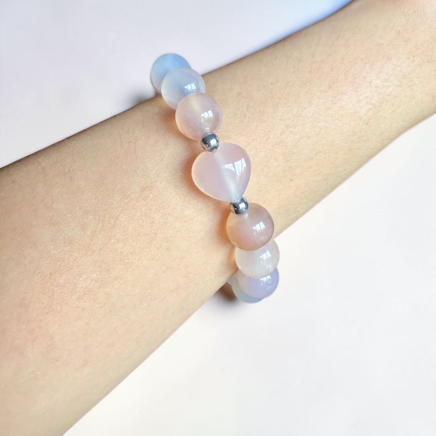 Agate (Yan Yuan) Heart Bracelet