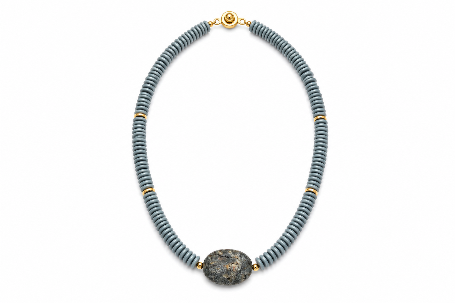 Cat’s Eye Heishi Necklace