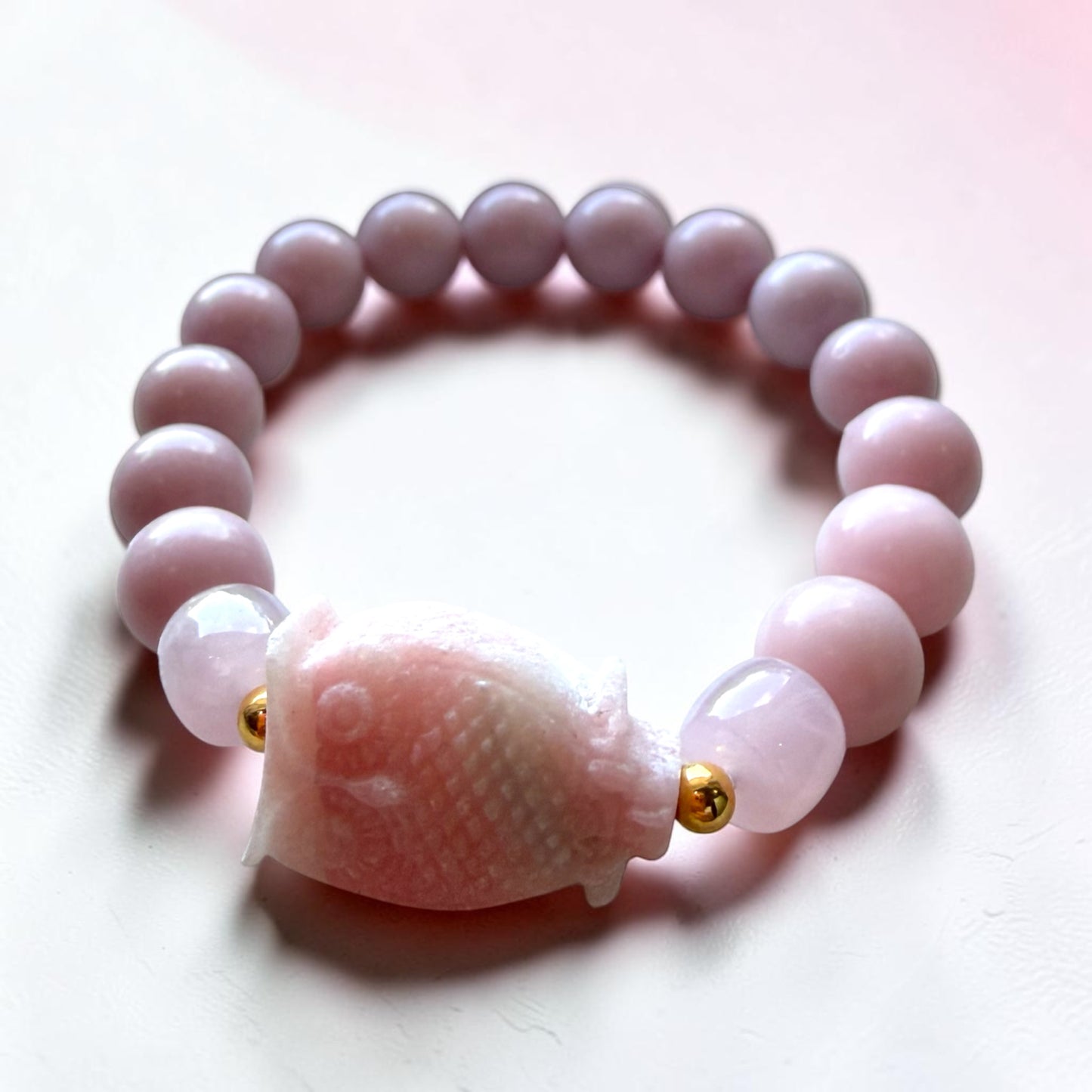 Pink Opal Owl Bracelet