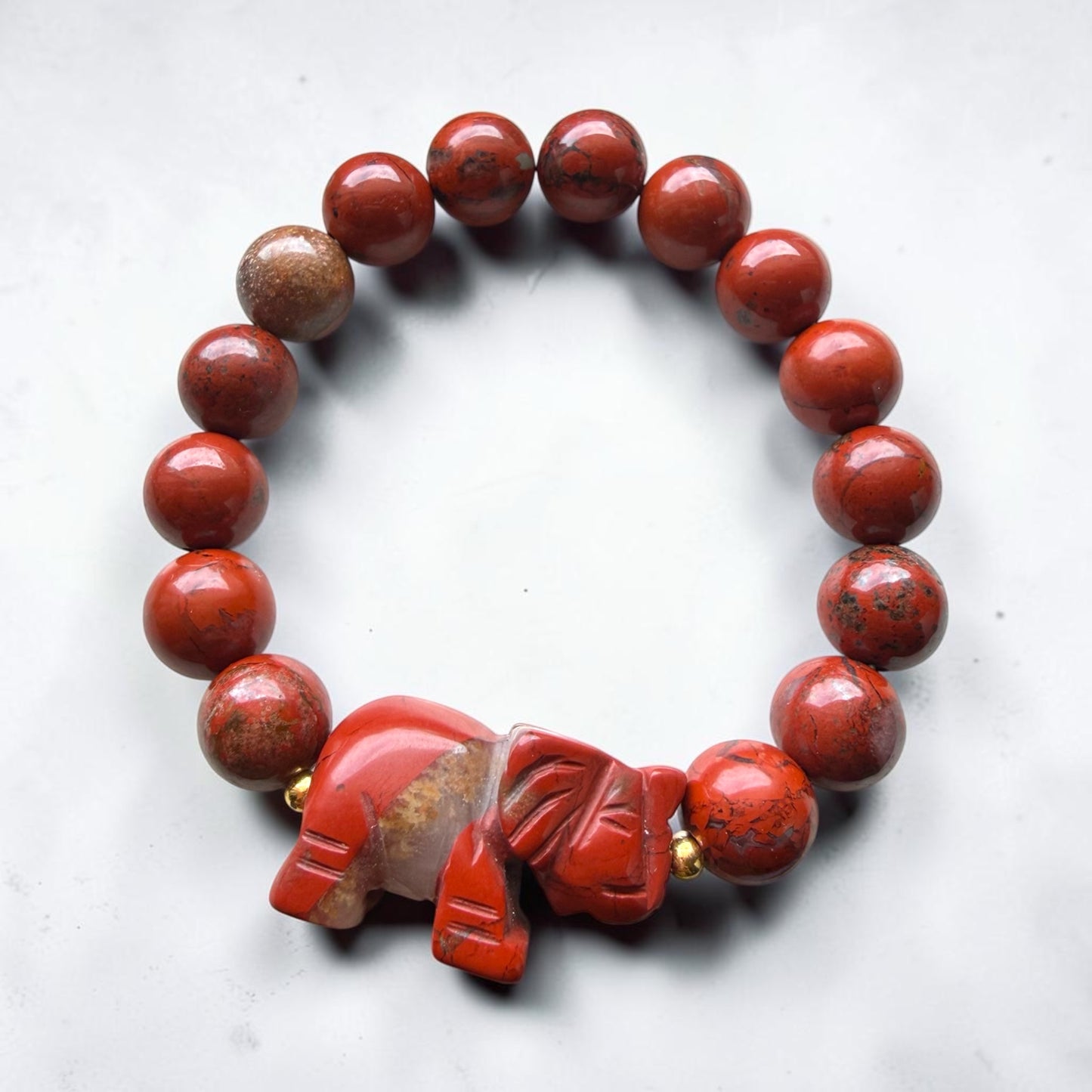 Red Jasper Elephant Bracelet