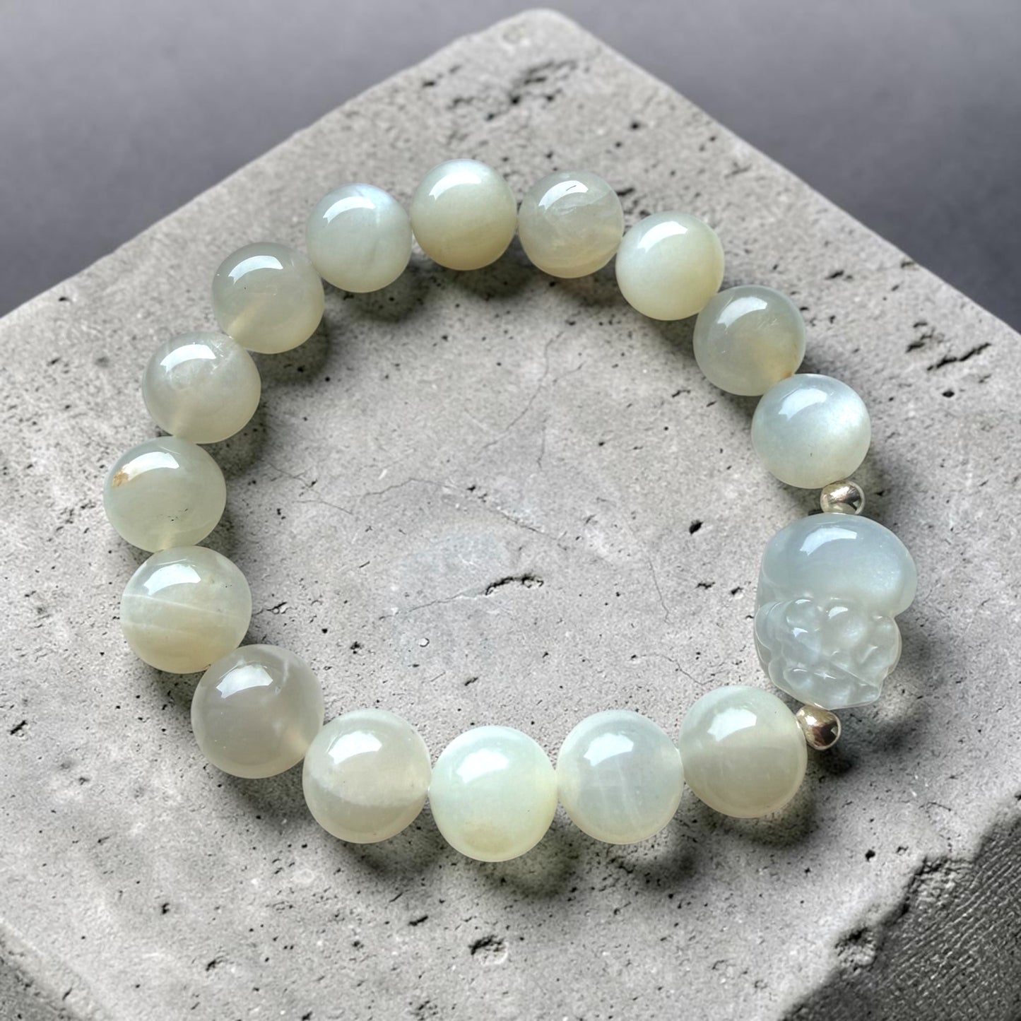Gray Moonstone Pixiu Bracelet