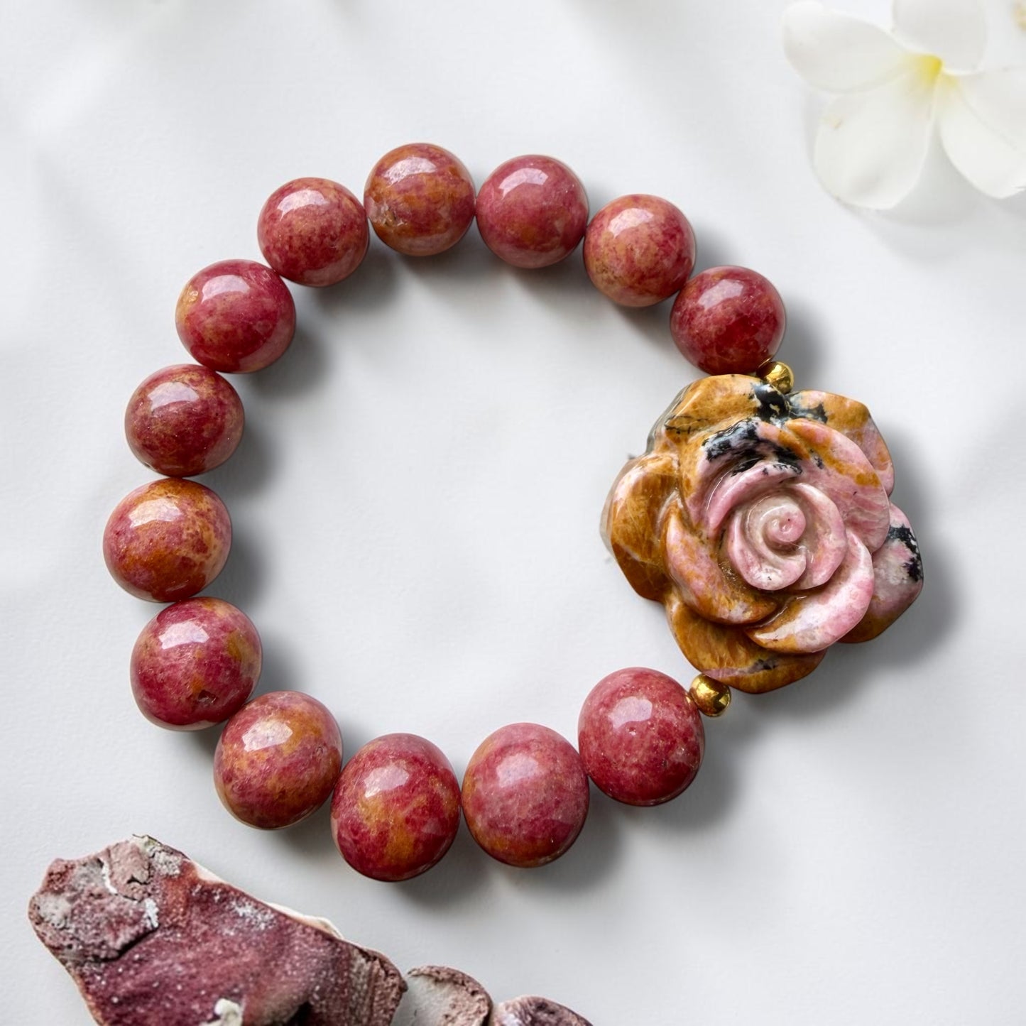 Rhodonite Rose Bracelet