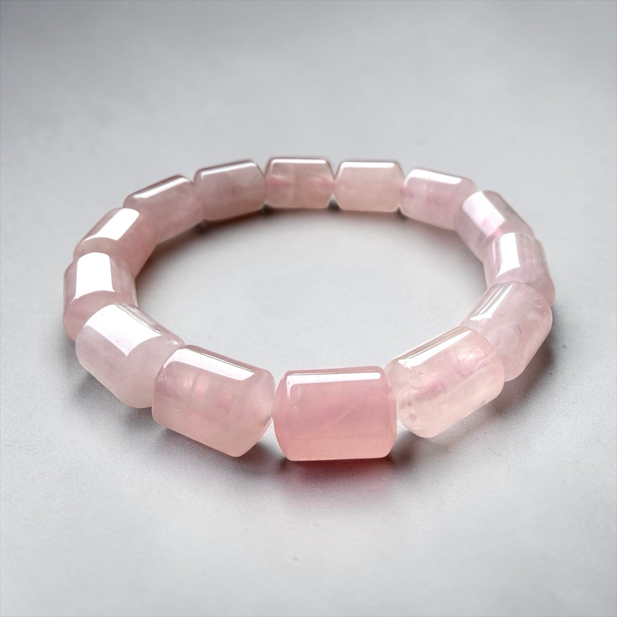 Rose Quartz Barrel Bangle