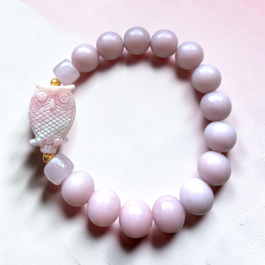 Pink Opal Owl Bracelet