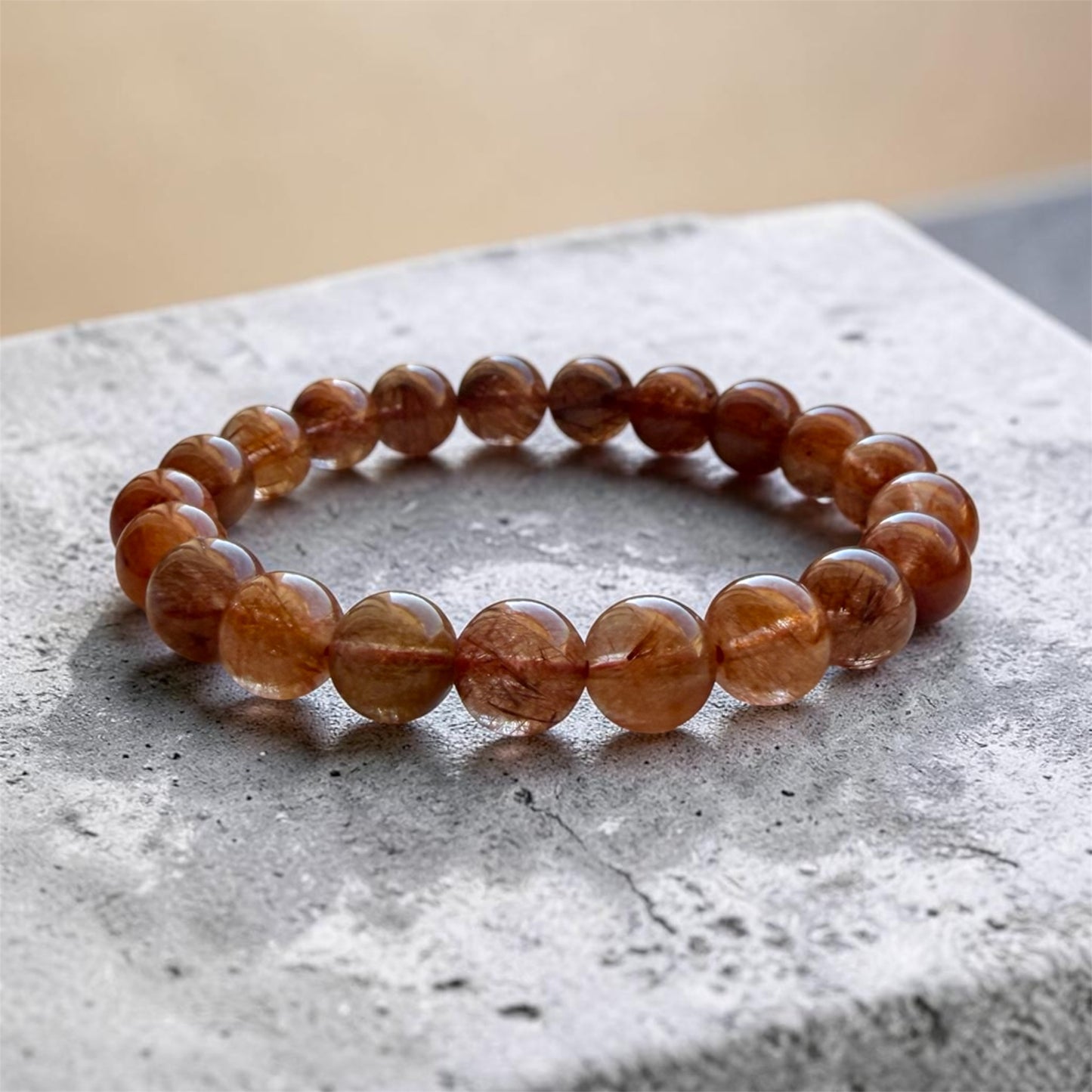 Copper Red Rutilated Quartz (A-grade)