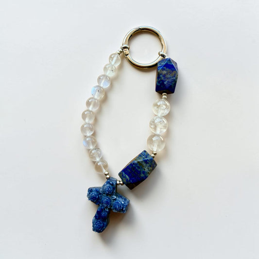 Divine Rosary Keyring (Lapis Lazuli)
