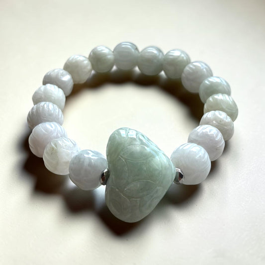 Burmese Jade Double Happiness Bracelet