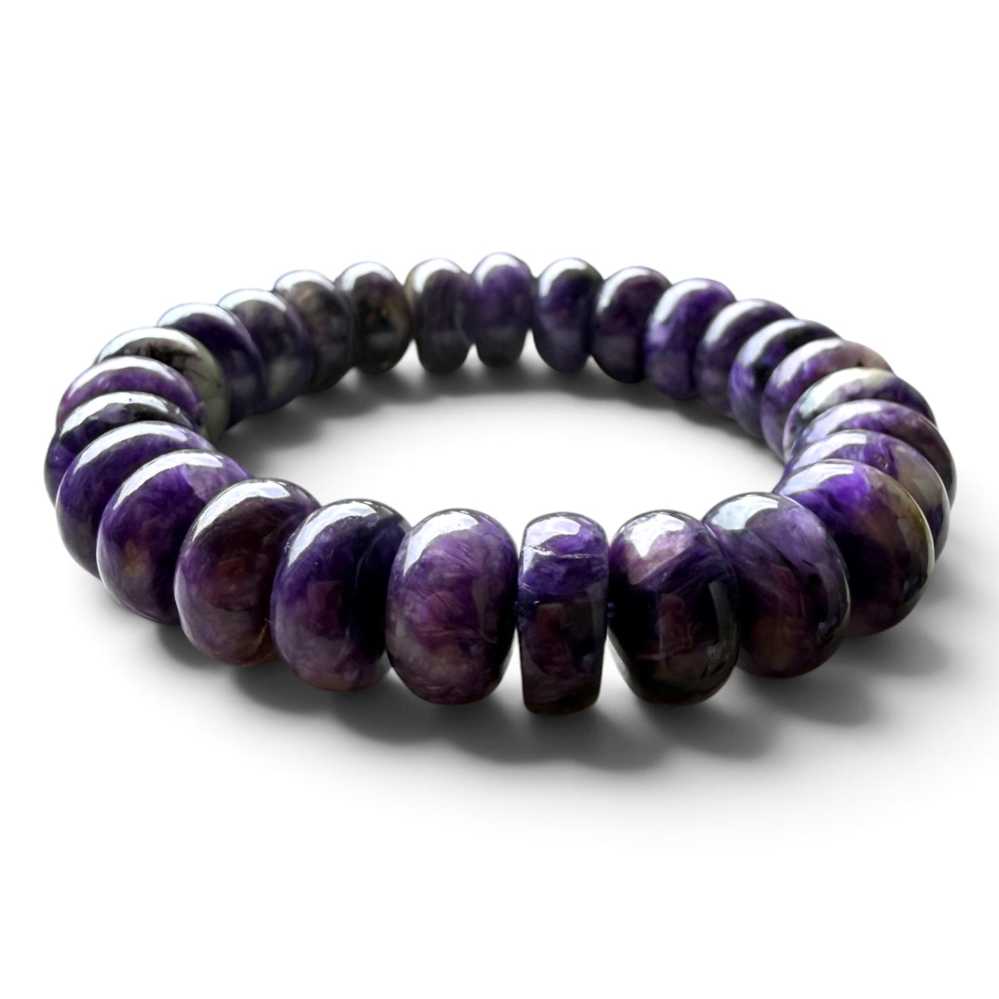 Charoite Abacus Rondelle Bracelet