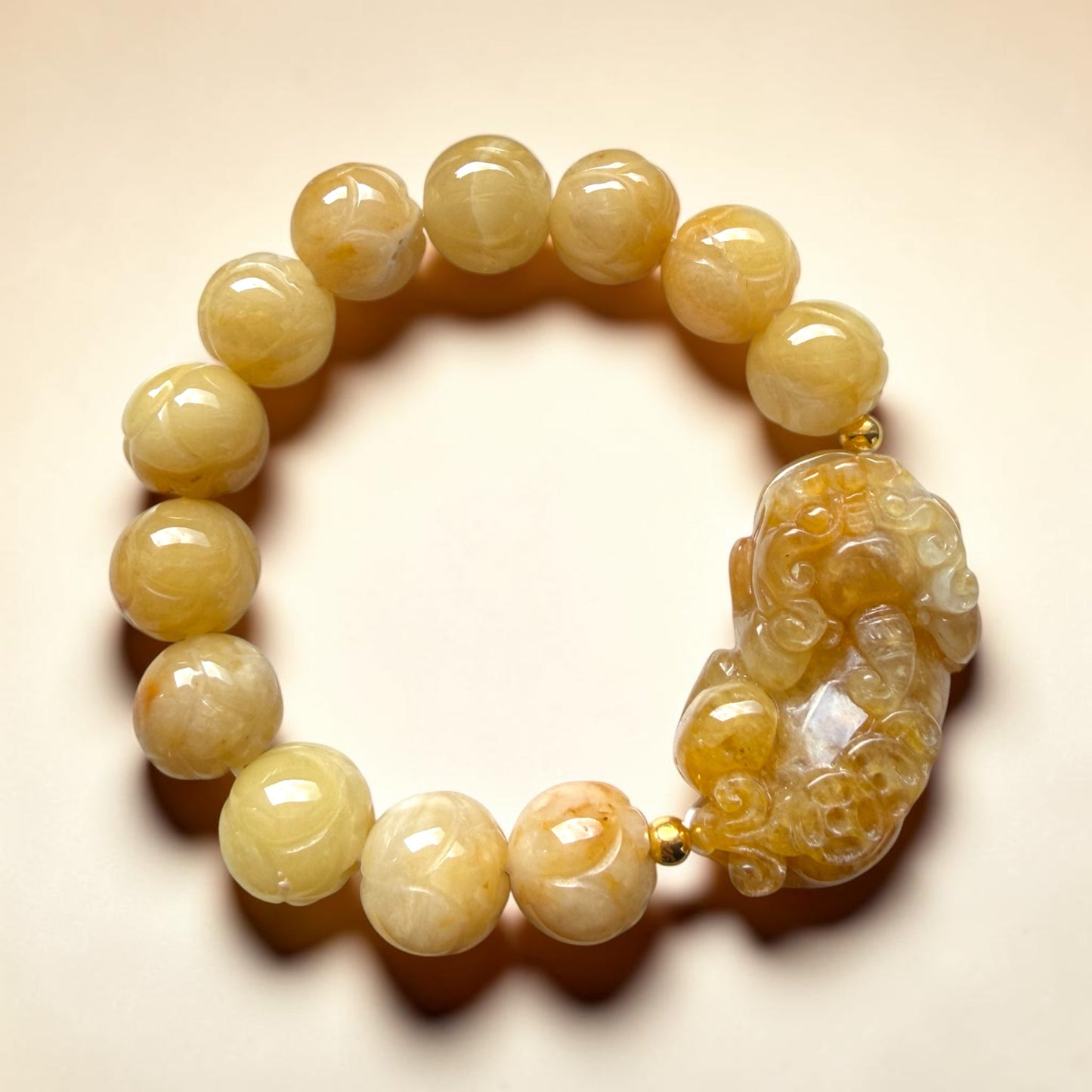Yellow Jade Pixiu Lucky Turn Bracelet