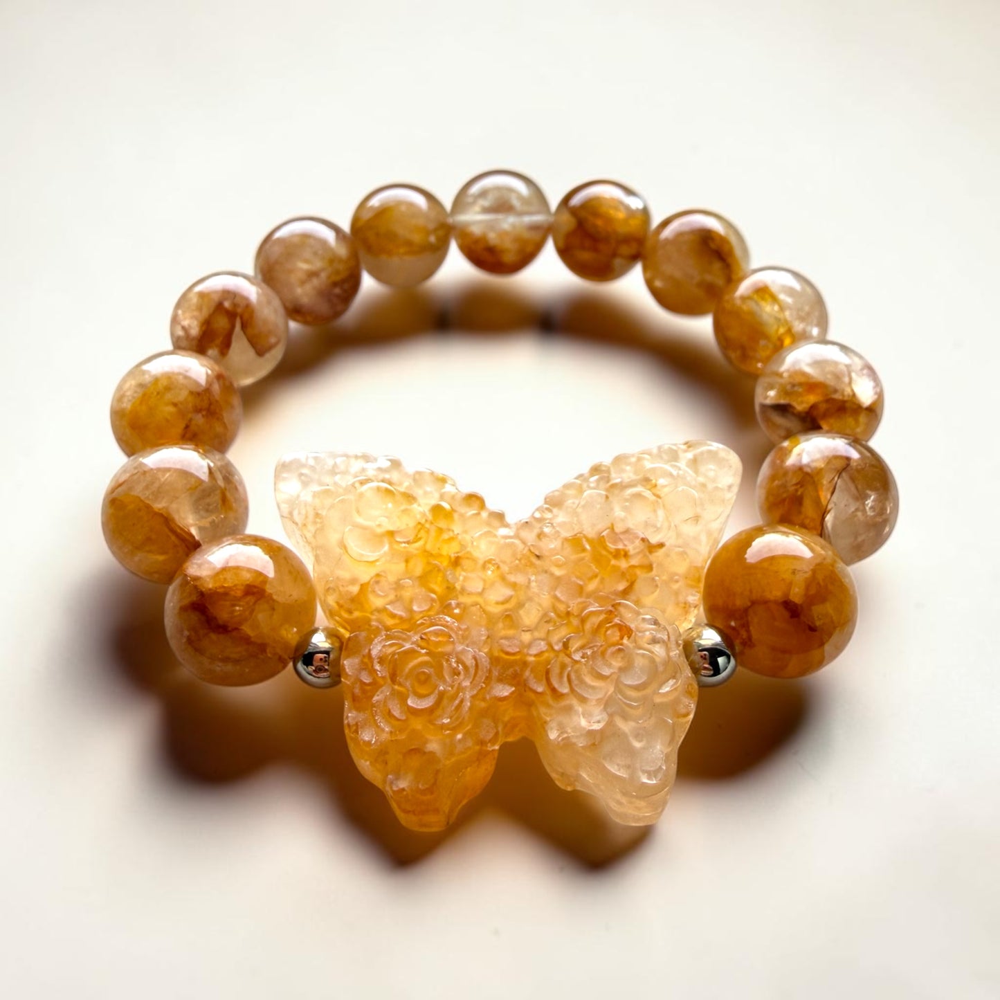 Golden Healer Quartz Butterfly Bracelet
