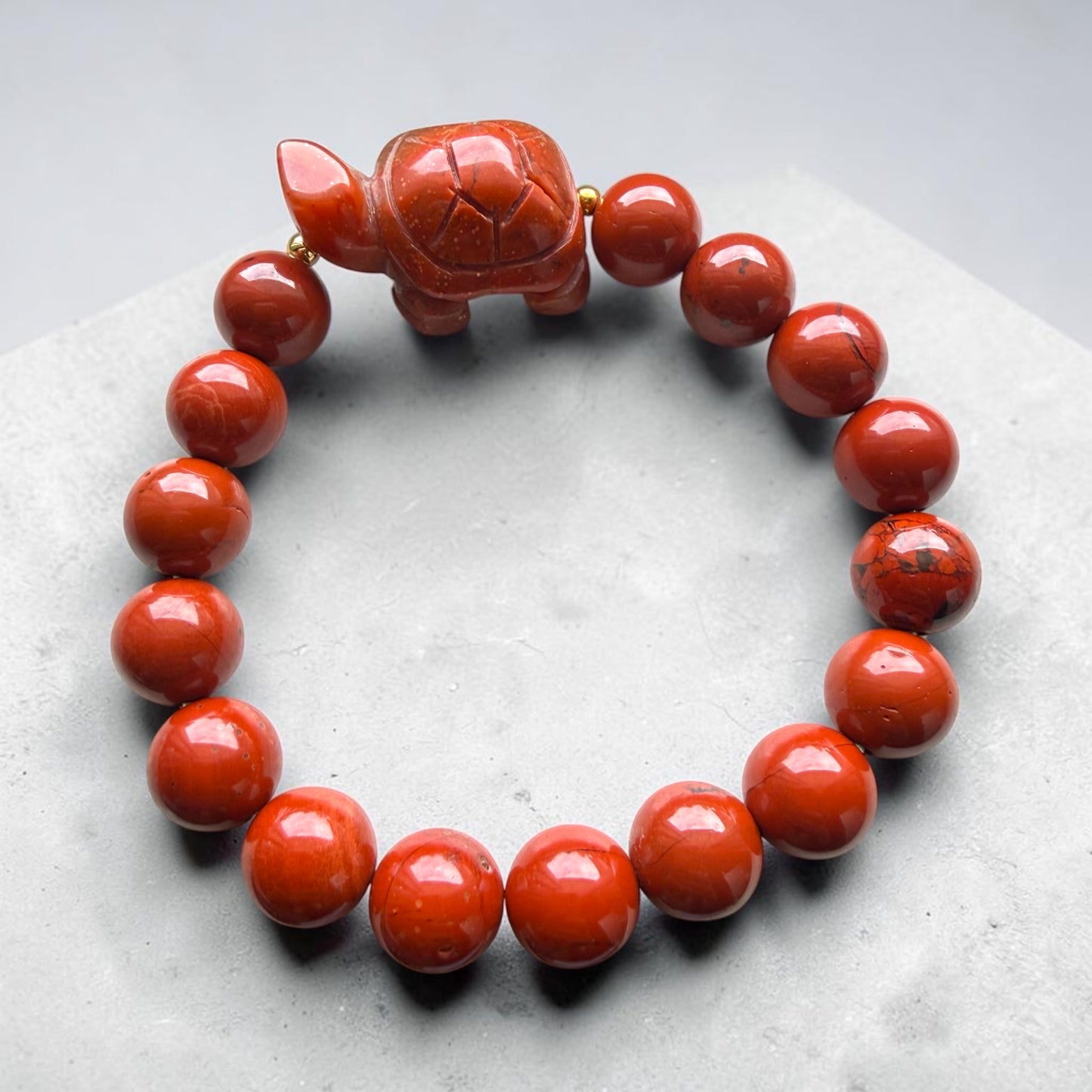 Red Jasper Turtle Bracelet