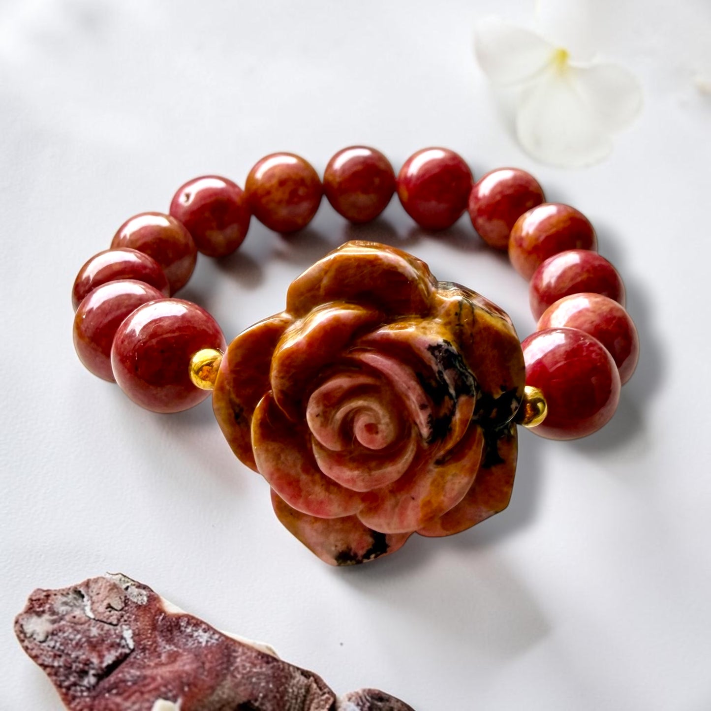 Rhodonite Rose Bracelet
